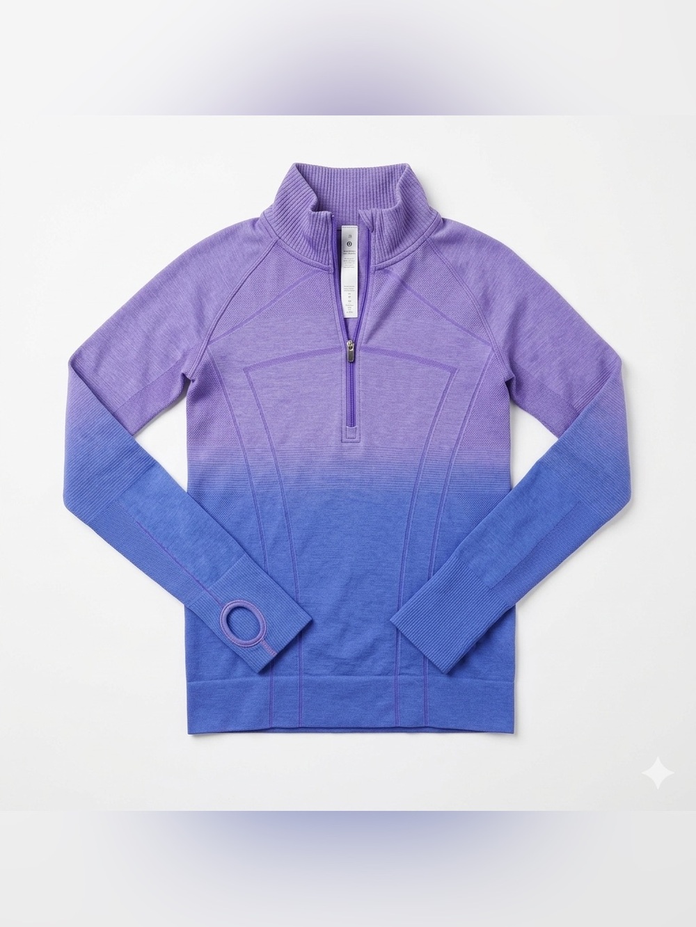 Ivivva by Lululemon Ombre 1/4 Zip Pullover Purple Blue The Fastest Size 12